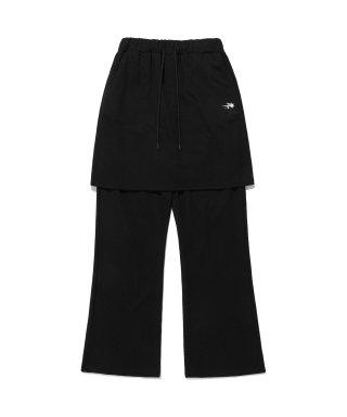 LOGO SWEAT LAYERED PANTS_BLACK(NG2DFUPA91A)